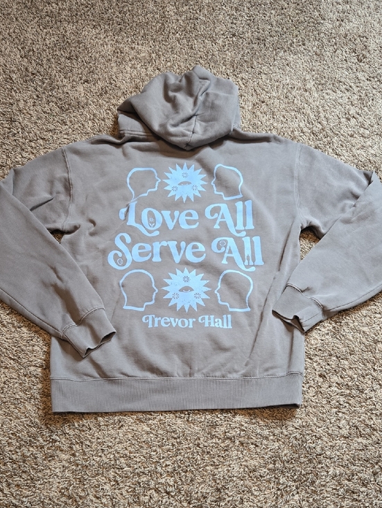 As Colour Other - Trevor Hall Love All Serve All Medium Graphic Hoodie Sweater Sweatshirt Top